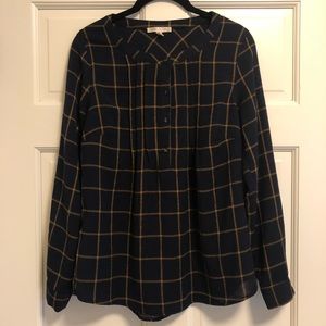 StitchFix Skies Are Blue Erina Henley Blouse, XS